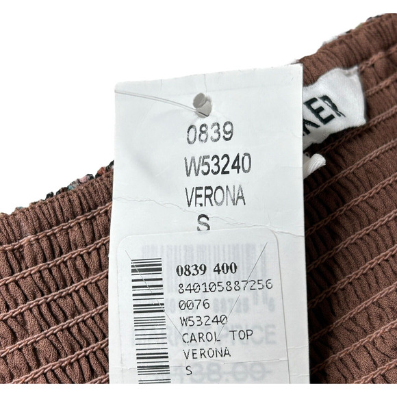 Walter Baker Carol Top Verona Sleeveless Brown/Pink W53240 Women's Small NWT - Picture 9 of 9